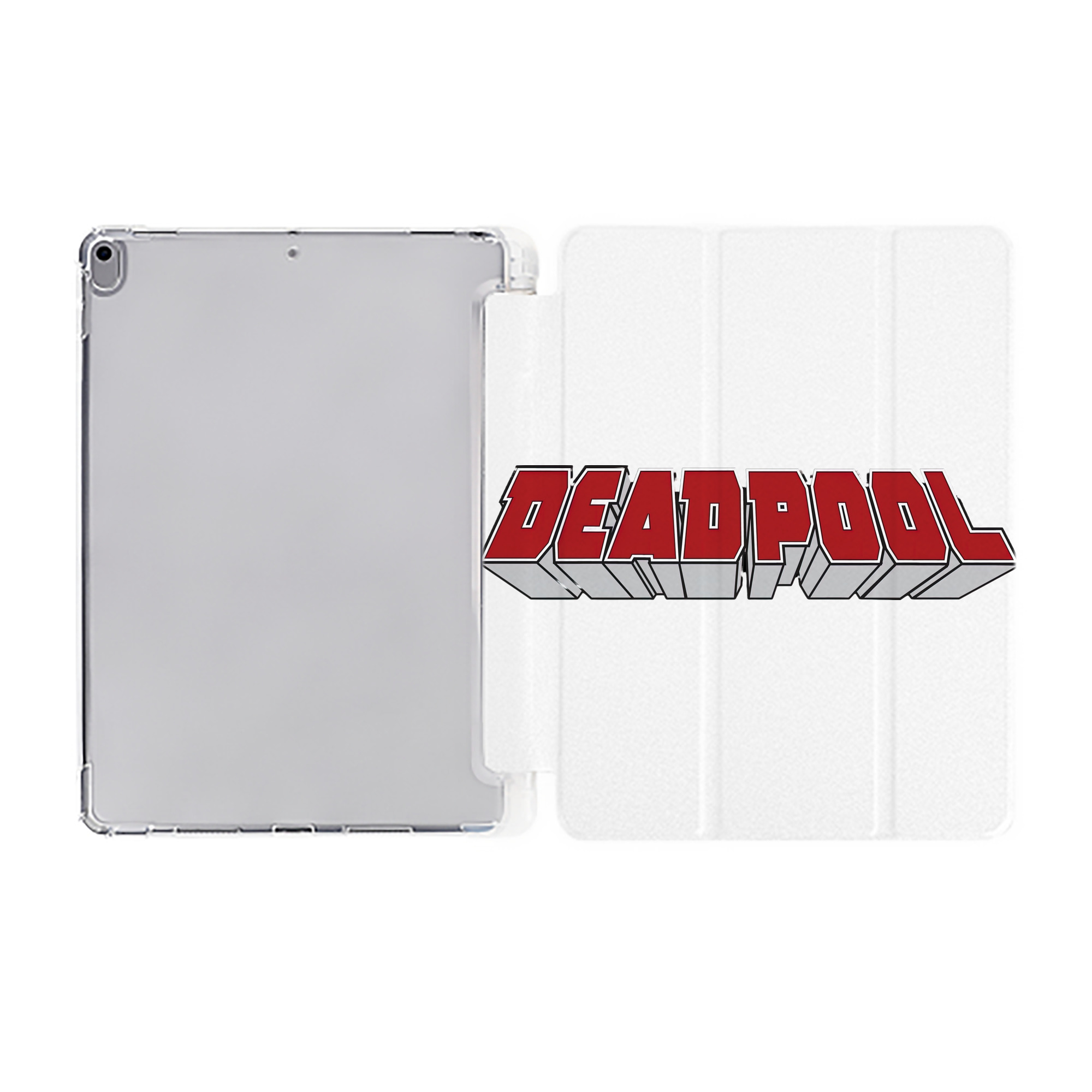 （画像用） Deadpool デッドプール IPad ケース ペン収納付き 三つ折りスタンド PUレザー×シリコン 対応機種9.5/10.5/10.9インチ